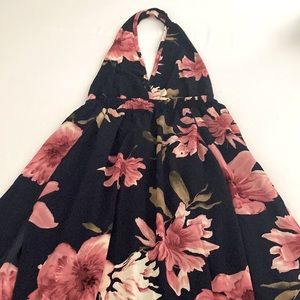 Summer Floral Maxi Halter Dress ☀️📸